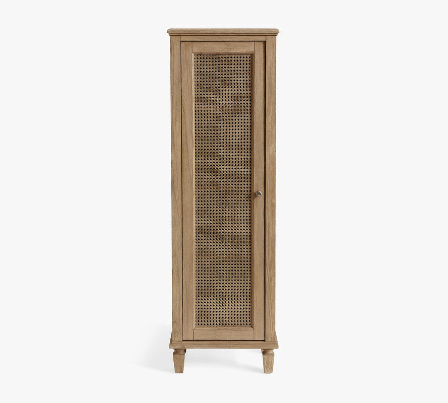 19-in Bathroom rattan storage cabinet