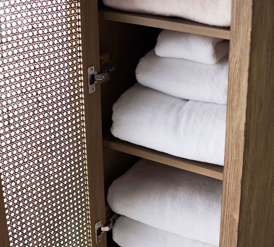 19-in Bathroom rattan storage cabinet