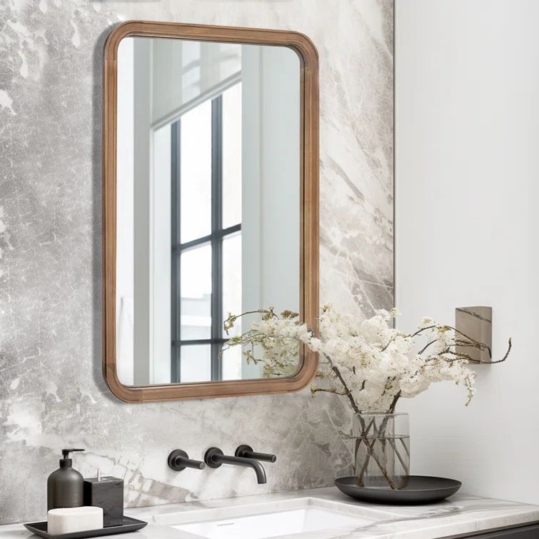 Wood Rectangle Wall Mirror