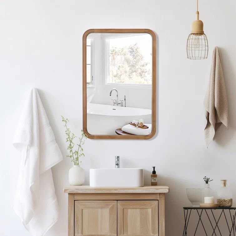 Wood Rectangle Wall Mirror