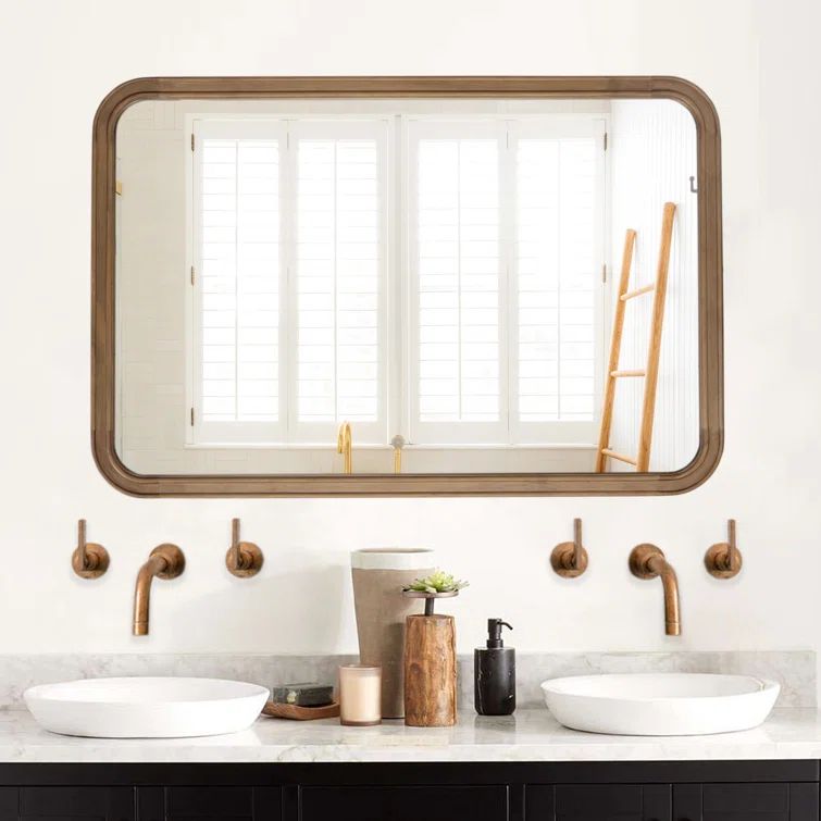 Wood Rectangle Wall Mirror